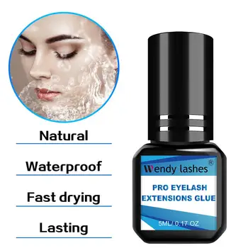 

2 Second Fast Drying Strong False Eye Lash Extension Glue Adhesive Retention 5-7 Weeks Low Smell Mink Eyelash Glue
