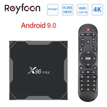 Smart tv Box X96 Max Android 9,0 4 Гб 64 Гб четырехъядерный процессор Amlogic 5,8 ГГц двойной Wifi 1000 м BT4.1 H.265 4 к 60 кадров в секунду медиаплеер X96MAX 32 Гб