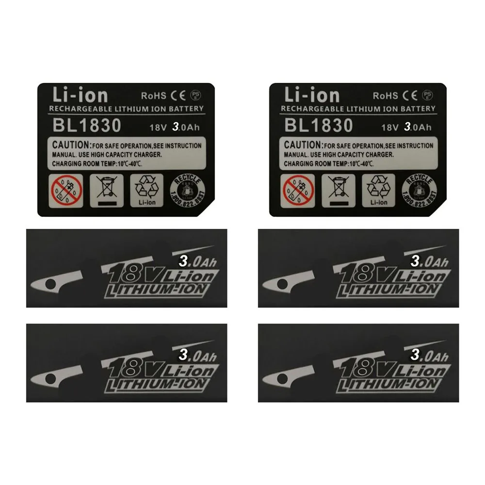 2sets Bl1830 Tag Li-ion Battery Bl1840 Bl1860 Bl1890 For Makita 18v 3.0ah 4.0ah 6.0mah 9.0mah Battery Sticker Logo - Battery Accessories & Charger Accessories - AliExpress