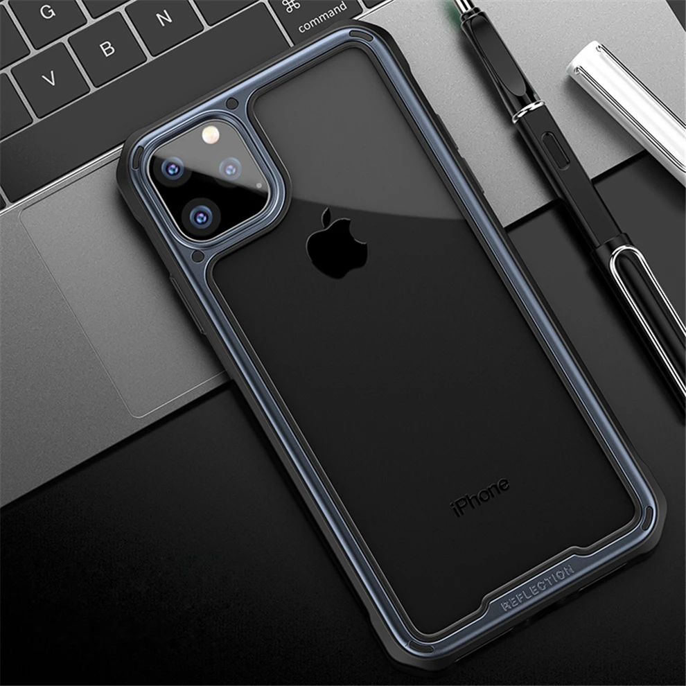 Прозрачный чехол для iPhone 11 Pro Max 11Pro, полностью защитный противоударный чехол на заднюю панель iPhone11 11 11Pro Max простой чехол
