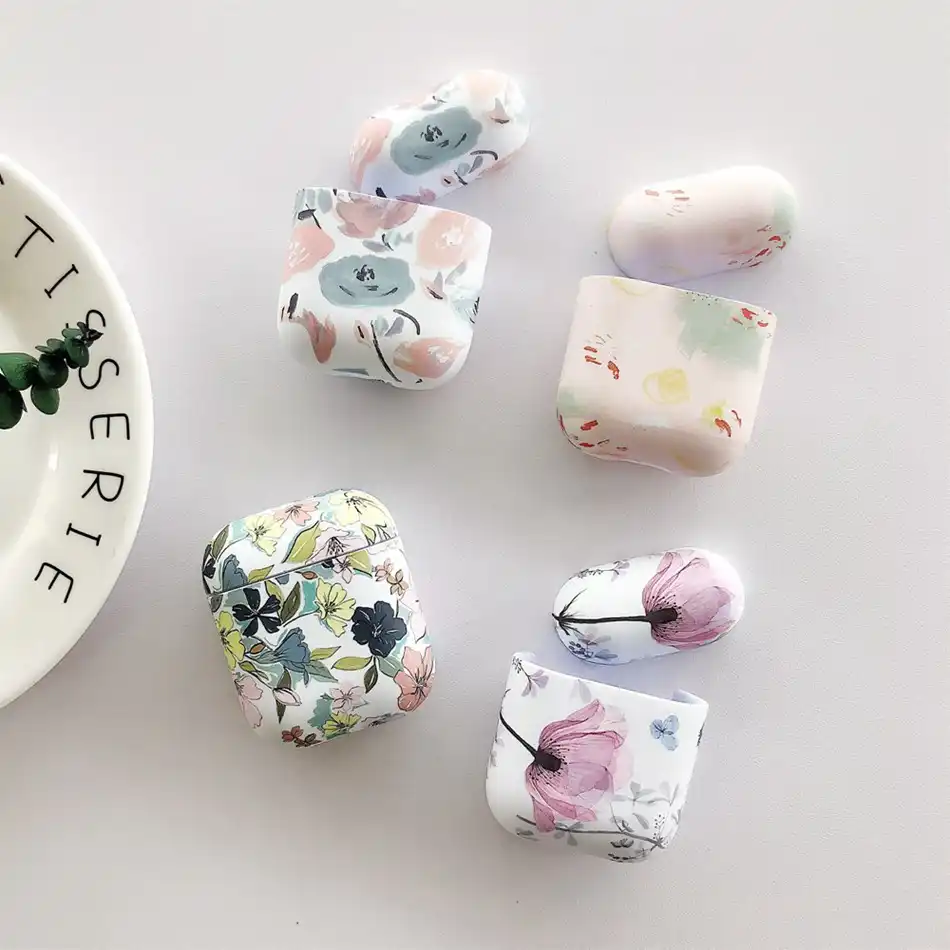 Мраморный чехол для наушников Airpods 2 Роскошный Жесткий Чехол Аксессуары Apple Air pods