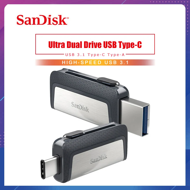 Sandisk SDDDC2 Экстремальный тип-c 128 Гб 64 Гб двойной OTG USB флэш-накопитель 32 ГБ флеш-накопитель USB флешка Micro USB Тип C 16 Гб