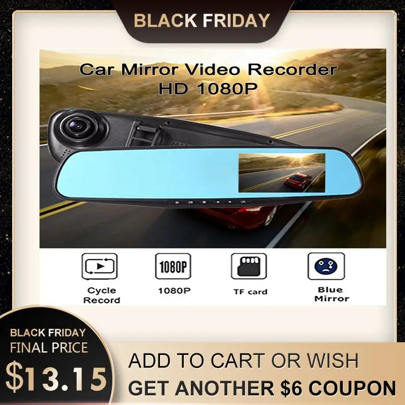 

1080P HD Car DVR Camera Mirror For Suv Various Cars 120 Degree Auto Driving Recorder Camera 12.0MP Dash Cam Car Camera Mirror