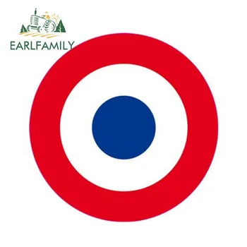 

EARLFAMILY 13cm x 13cm Sticker France - Army Of L'air Cockade Three-colored Reflective Car Sticker Waterproof 3D Car Styling