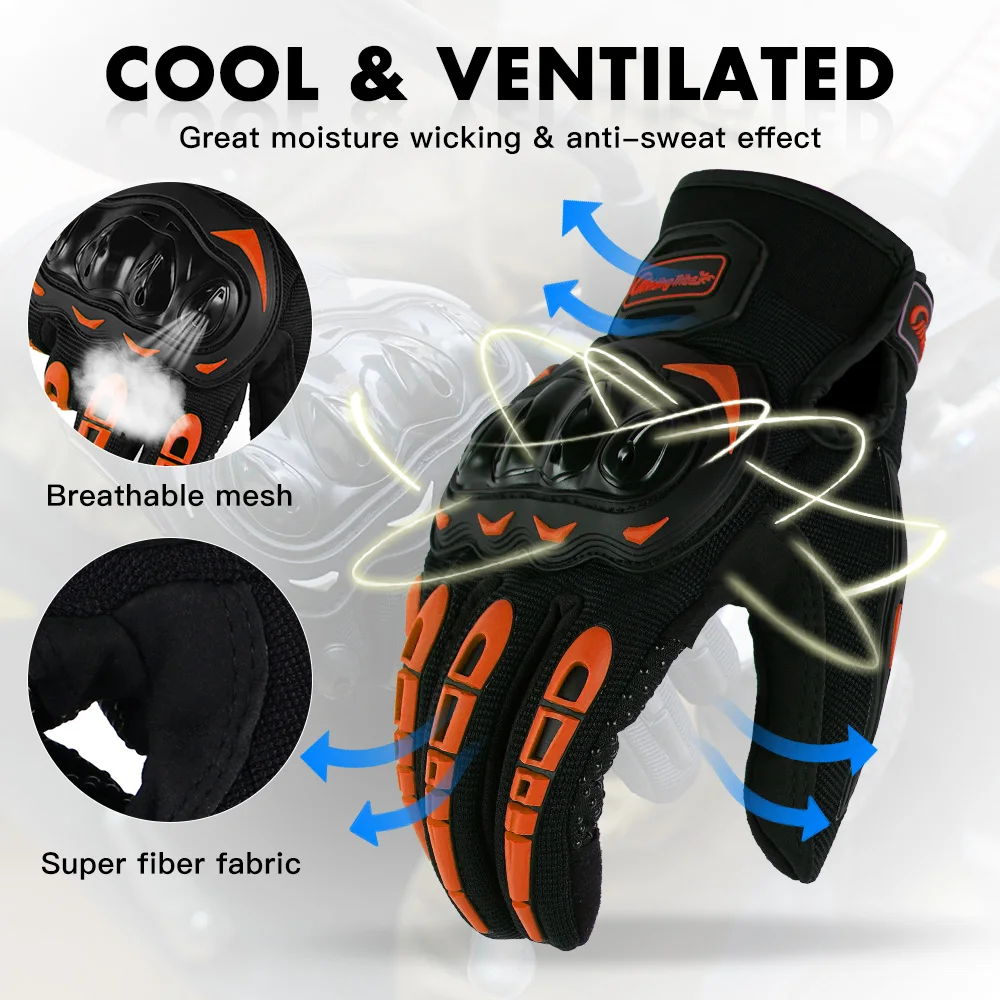 

Touchscreen Motorcycle Gloves Moto Protective Gear Racing Bicycle Cycling Riding Glove Guantes Luvas for MBX MTB ATV Motorbike