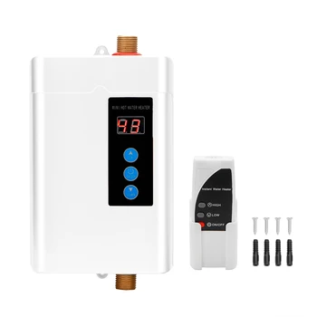 Digital เครื่องทำน้ำอุ่นไฟฟ้ารีโมทคอนโทรลทันทีเครื่องทำน้ำอุ่น Tankless สำหรับห้องครัวห้องน้ำฝักบัวน้ำร้อน 10