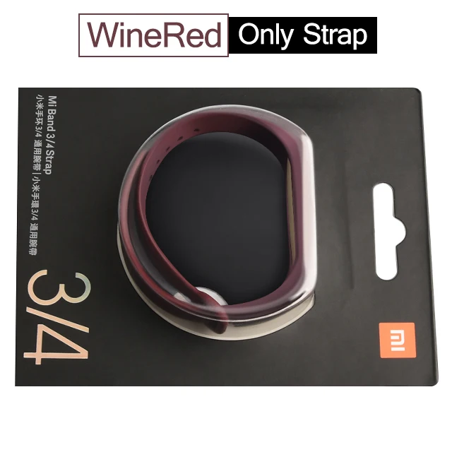 Original Wine Red Xiaomi mi браслет, силиконовый браслет, браслет Xiao mi Band 4 mi Band 4 mi Band 4, розовый ремешок на запястье, Xiaomi mi браслет 4 - Цвет: Original Wine Red