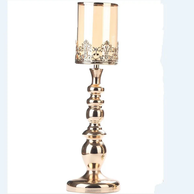Golden Large Роскошные подсвечники, подсвечники, марокканский Фенер, Mumluk, подсвечники, украшение, металлический подсвечник, подставка, золото, Декор для дома 50XX36 - Цвет: Golden Large