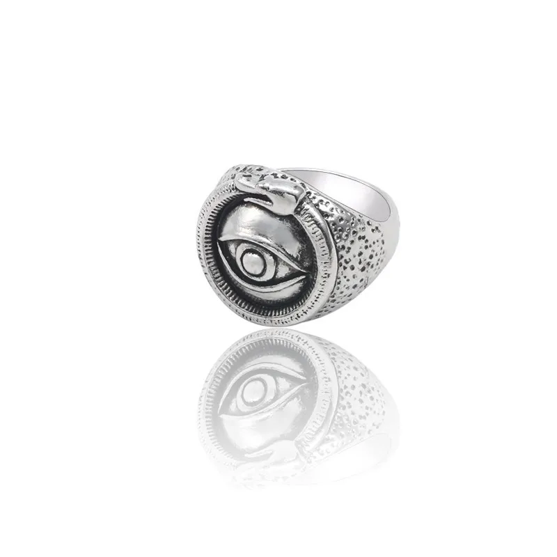 Steampunk Gothic Evil Eye Ring Men Punk 