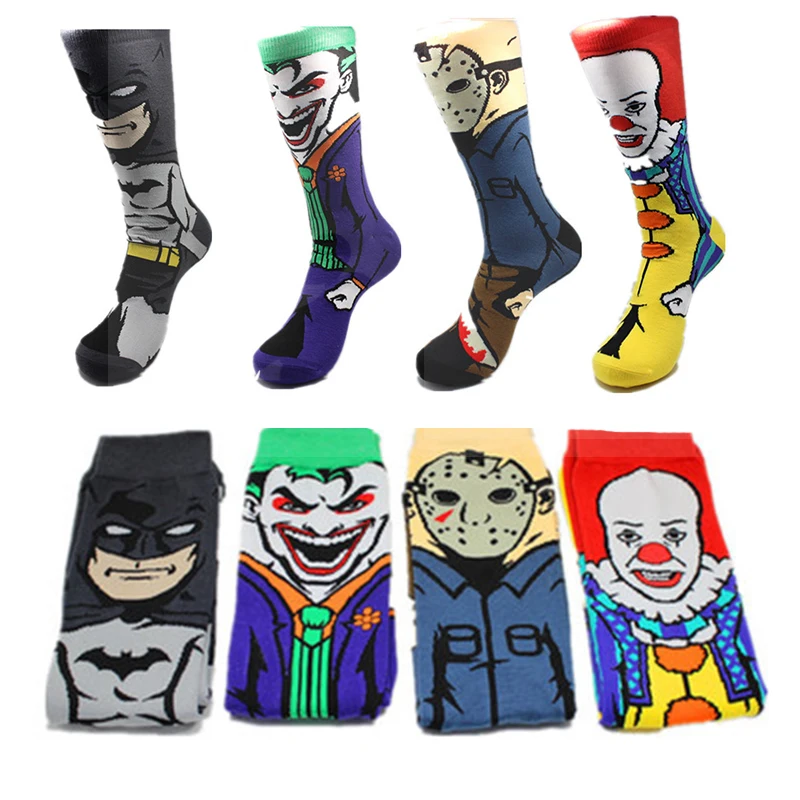DC Dark Knight Бэтмен Джокер Косплей pennywise носки Джейсон Хэллоуин мультфильм клоун