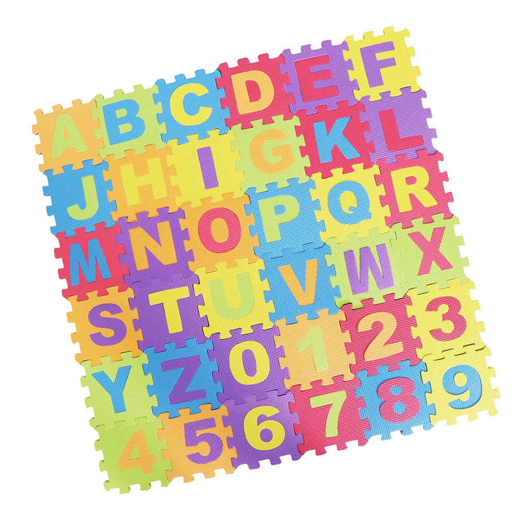 36 Tiles Alphabet Foam Puzzle Play Mat- Interlocking Puzzle Pieces