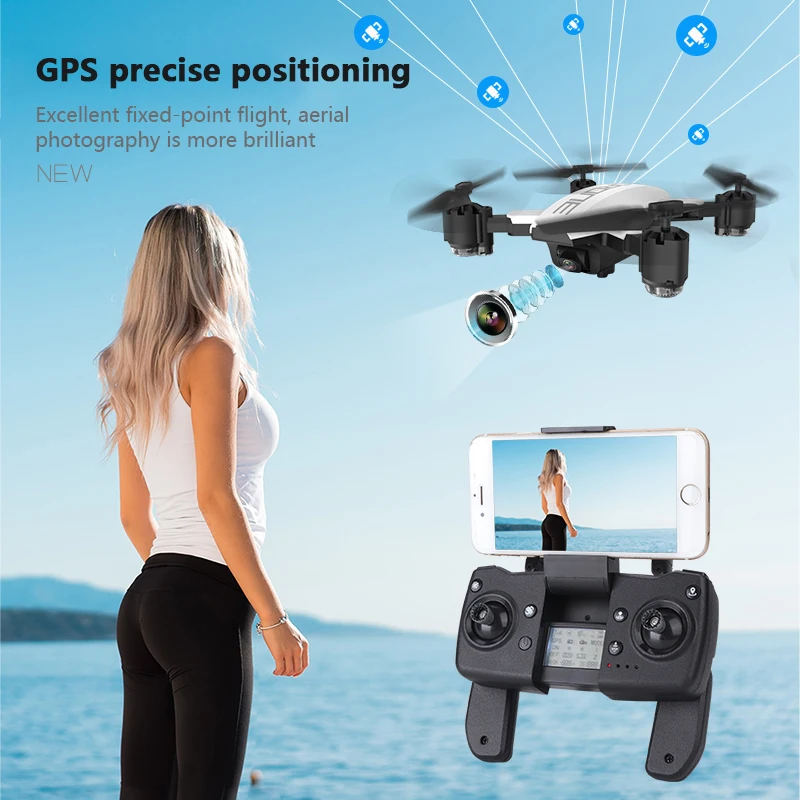Мини-Дрон с gps HD 4k 1080p 5G wifi FPV RC Дрон Квадрокоптер с фиксированной высотой управляемый на расстоянии 15 минут 300 м Дрон с Ариэль