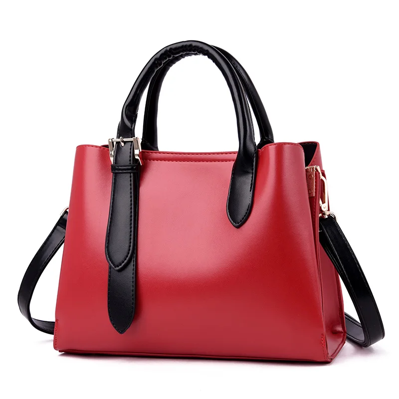 

Designer Tote Bags For Women 2018 Luxury Leather Bucket Shoulder Crossbody Bags For Women Large Capacity Handbag Sac A Main Red