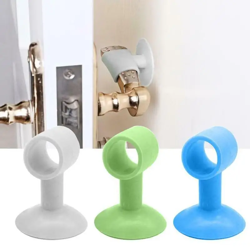 

1Pc Handle Silicone Door Stopper Punch-Free Toilet Mute Anti-Collision Door Artifact Multifunction Suction Rings