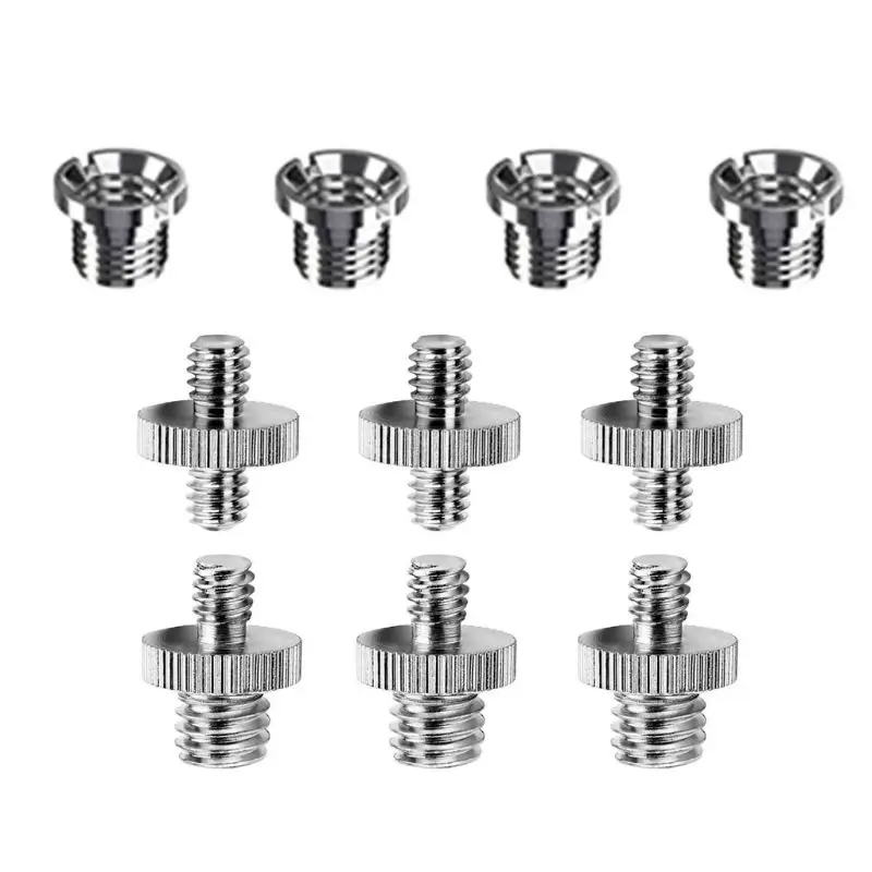 

1Set 1/4\" 3/8\" Metal Screw Kits Tripod Mount Convert Adapter Flash Light Stand