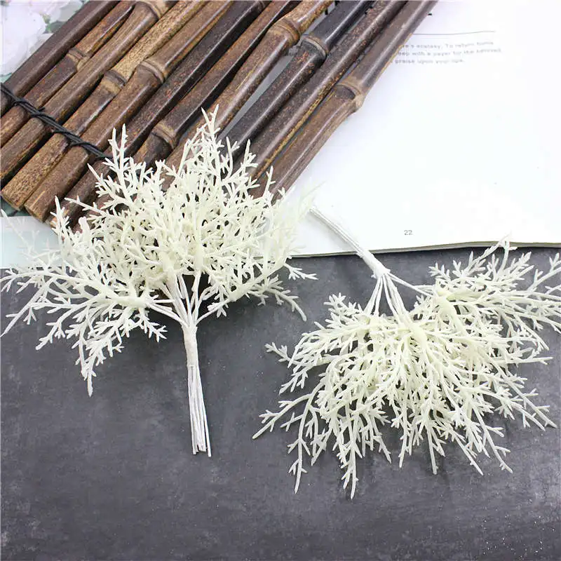 10 пьезы растений искусственно баратас хохас де Navidad jarrones para Decoracion del hogar Accesorios nupciales de la boda de - Color: milk white