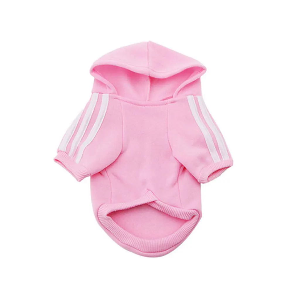 Pink Зимняя одежда для домашних животных; толстовка с капюшоном для собак; одежда для щенков; удобная Милая повседневная одежда из хлопка; 5 цветов; Размеры S/M/L; свитер; куртка; жилет; подарок - Цвет: Pink