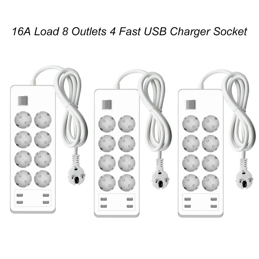Сетевой фильтр Смарт Мощность полосы Multi стандарта 4) штепсельная USB защита от