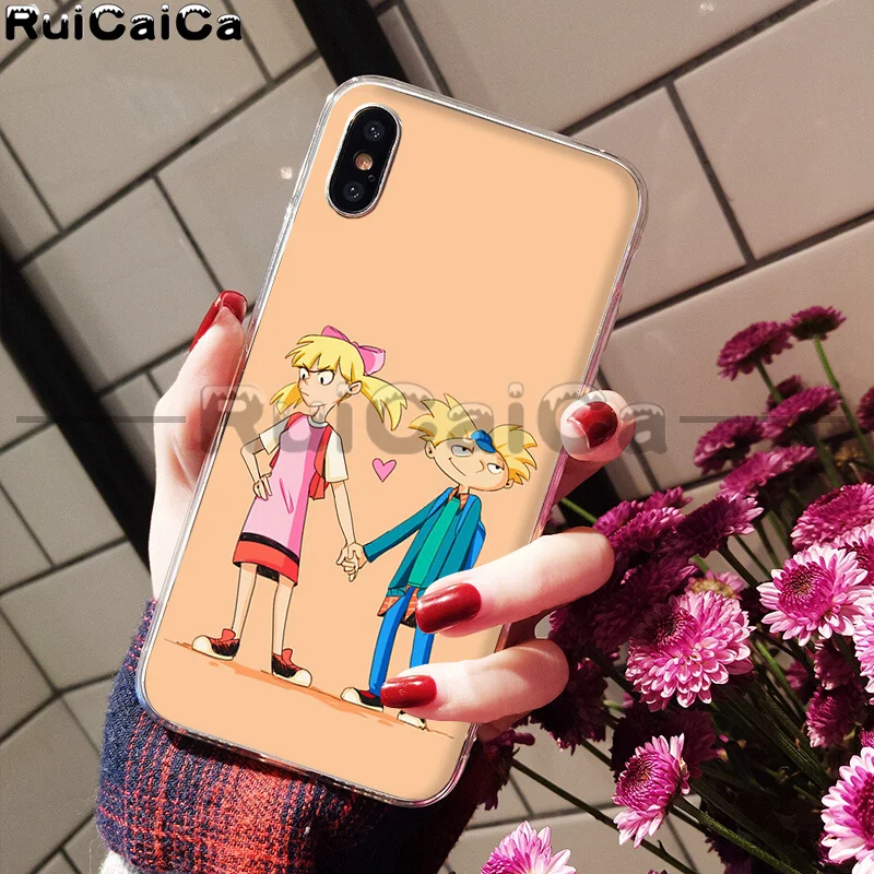 RuiCaiCa Hey Arnold Coque Shell чехол для телефона Apple iPhone 8 7 6 6S Plus X XS MAX 5 5S SE XR мобильные чехлы - Цвет: A16