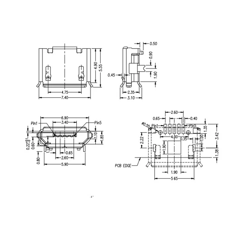 50pcs/lot 5Pin Micro-B SMD Micro USB Connector Female Port Jack Tail Sockect Plug For Android phone data connector 50pcs/lot 5Pin Micro-B SMD Micro USB Connector Female Port Jack Tail Sockect Plug For Android phone data connector