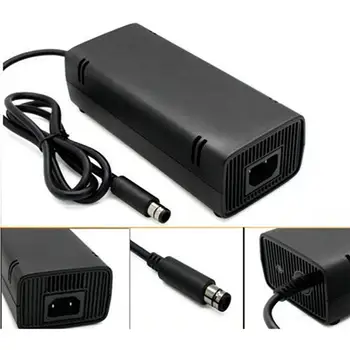 

NEW AC 12V AC Adapter Power Supply Cord Charger for XBOX 360 E Game Console-US Plug-Black r42