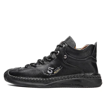 

Plus Size 47&78 Microfiber high-top casual shoes anti-skid fashion Outdoor Cheap shoes solid color Comfortable Casual sneakers