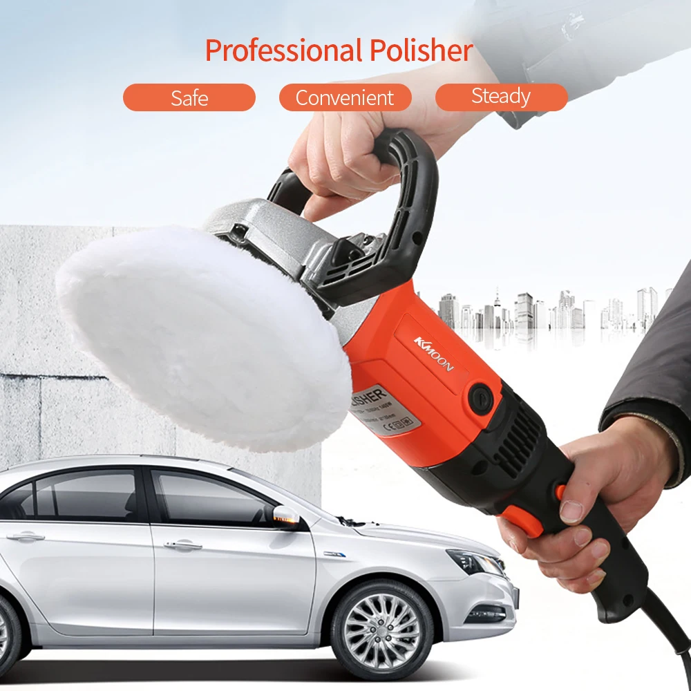 

KKmoon Handheld Orbital Electric Car Waxing Polisher Machine Polishing Machine M14 Polisher 180mm Car Paint Care Variable Speed