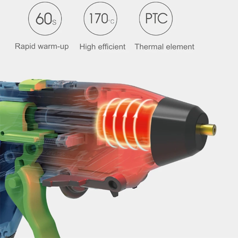 ALLSOME TONFON 3,6 в беспроводные Пистолеты для горячего клея USB перезаряжаемые Клеевые пистолеты для расплава наборы с 10 клеевых палочек для рукоделия
