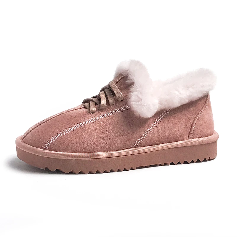Г., Новое поступление, зимние ботинки модная повседневная теплая удобная Высококачественная женская зимняя обувь розового цвета на меху