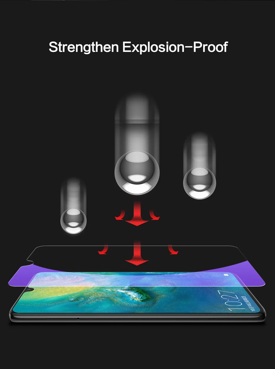 SmartDevil закаленное стекло для huawei honor 10 V10 синяя Защитная пленка для экрана для huawei honor V10