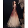 Burgundy Toast Dress Bride 2022 New Wedding Dress Looks Thin One-shoulder Evening Dress Skirt Female Banquet Temperament ► Photo 2/5