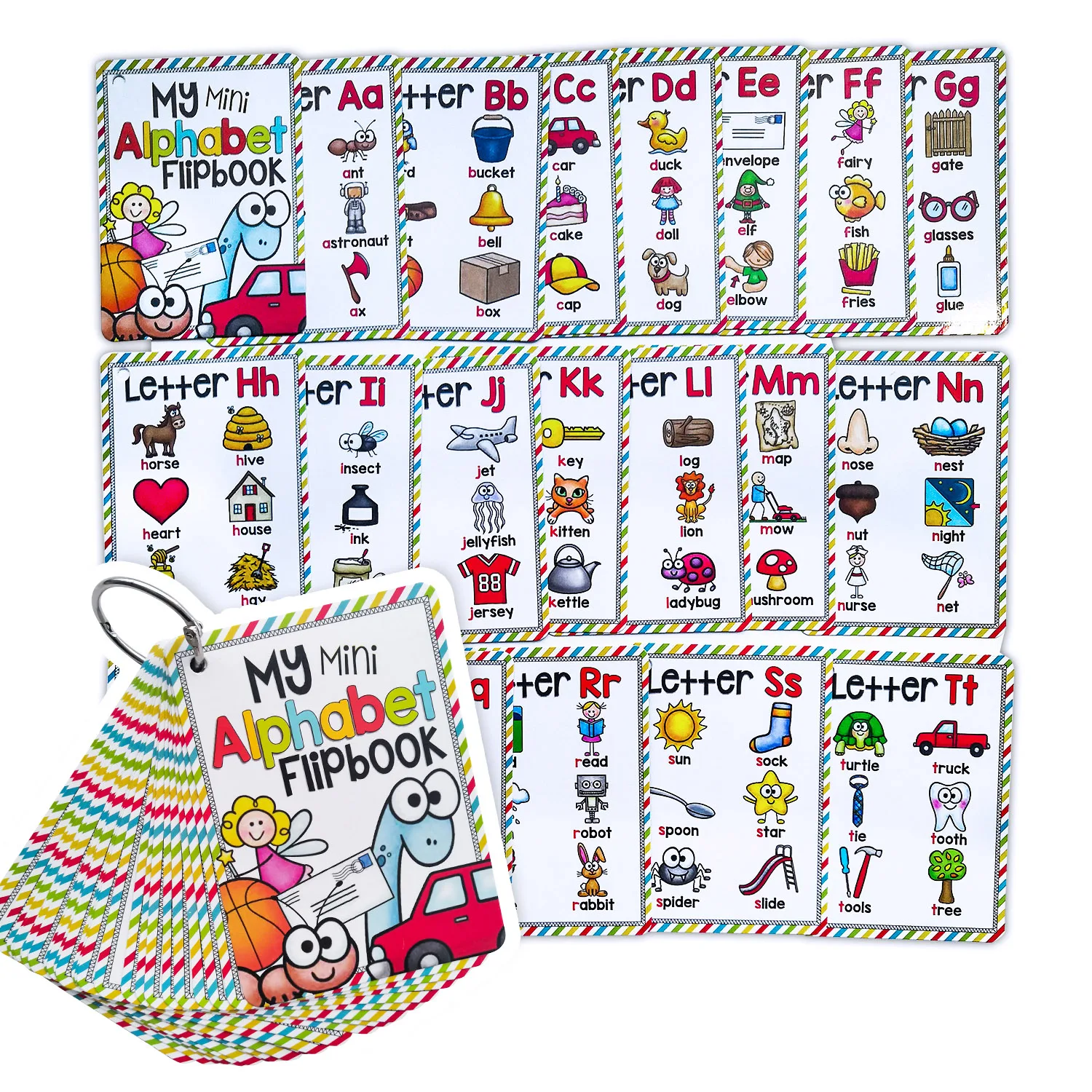 Phonics 26 anglais lettres cartes Flash enfants Montessori jeux apprentissage cartes de mots jouets éducatifs pour enfants bébé