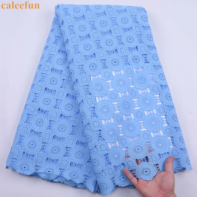 

Nigerian Lace Fabrics 2021 High Quality Lace African Cotton Cord Lace Fabric Guipure Cord Lace Fabric For Party Sewing Y2185