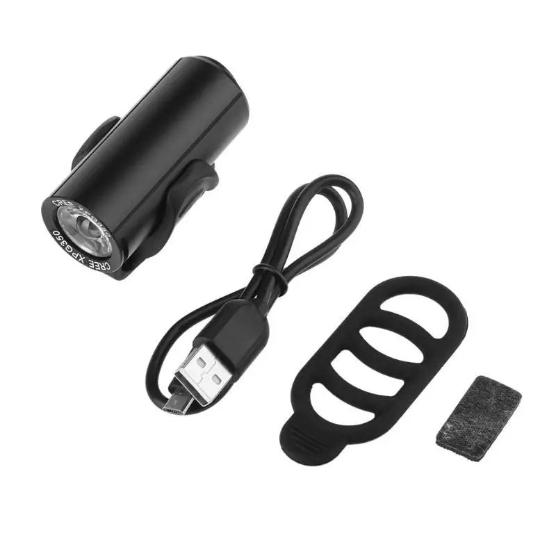 350 Lumens Waterproof USB Rechargeable MTB Front Light Bike XPG LED Headlight Built-In Battery Flashlight Bicycle Accessories