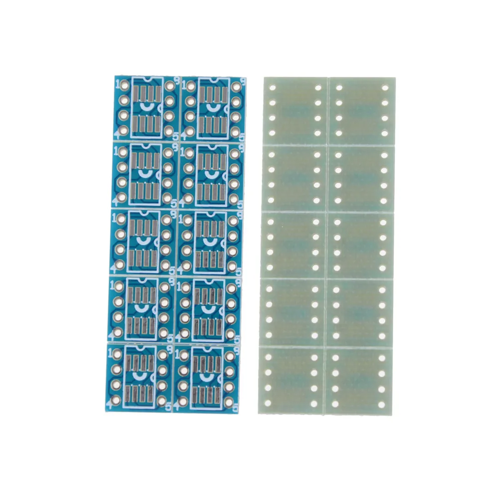 

20PCS/LOT PCB Board Kit SOP8 SO8 SOIC8 TSSOP8 MSOP8 to DIP8 Adapter Converter Plate Connector