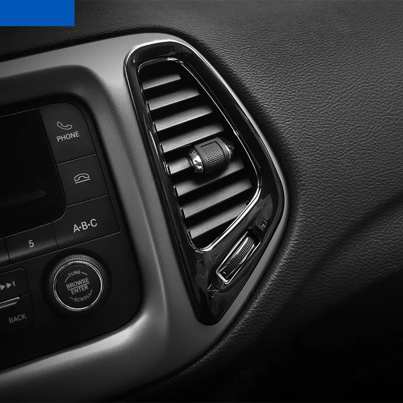 Sansour ABS интерьер автомобиля GPS на приборной панели кондиционер вентиляционное отверстие украшения крышка отделка наклейки для Jeep Compass до стайлинга автомобиля