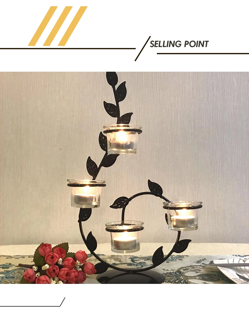 С украшением в виде кристаллов Tealight подсвечники подсвечник Nordic украшения дома подсвечник Фонари Стекло LLC148