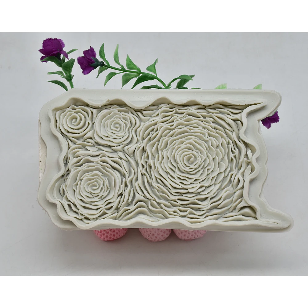 3D DIY Silicone Mold Lotus Leaf Flower Cake Pastry Mat Christmas Cupcake Fondant Chocolate Moulds Baking Cake Decorating Tool