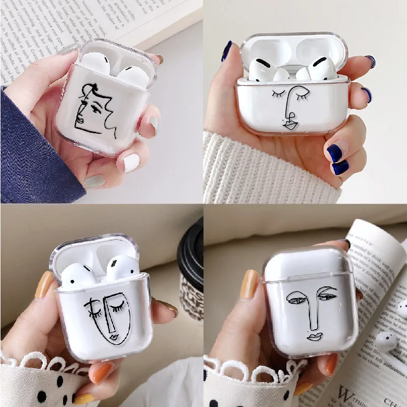 Reina Rey cubierta protectora de amor transparente para Apple airpods Estuche Duro Pc