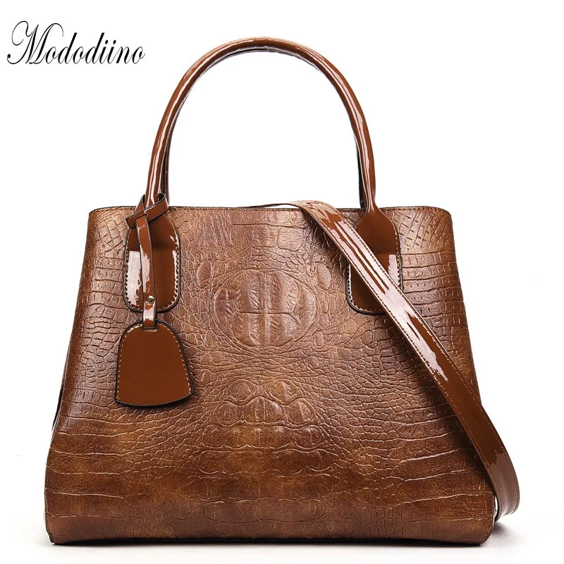 

Mododiino Women Handbags Crocodile Pattern Shoulder Bag High Quality Leather Messenger Bag Designer Luxury Handbag 2019 DNV1177