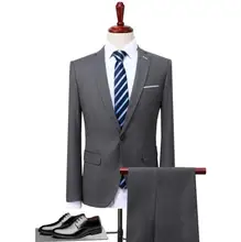 

Fashion Mens Casual Business Blazers Pants Vest 3 Pieces Sets Mens Wedding Groomsmen Suit Jacket Coat Trousers Waistcoat