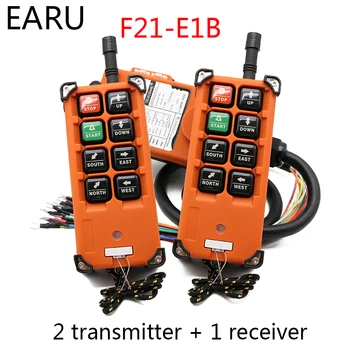 

F21-E1B Transmitter + Receiver 220V 380V 110V 12V 24V Industrial Remote Controller Switches Hoist Crane Control Lift Crane Drive