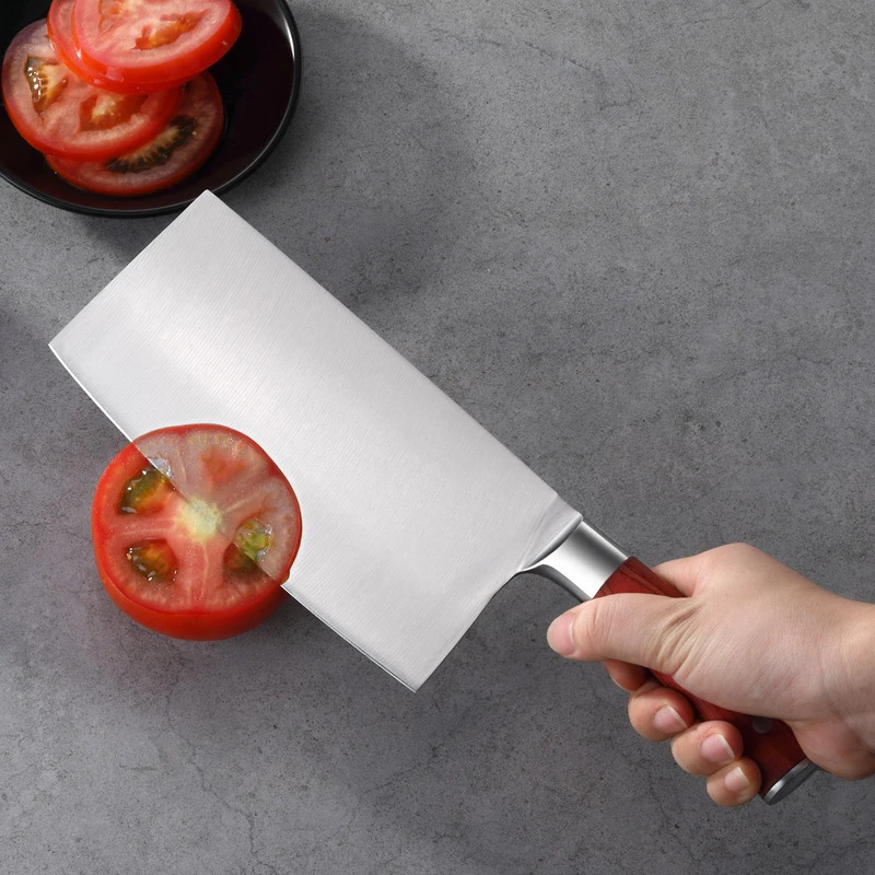 Кухонный нож китайские ножи из нержавеющей стали 7 дюймов кухонный мясной нож шеф-повара овощерезка инструмент для ножей аксессуары
