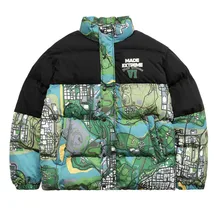 

SYUHGFA Hip Hop Winter Parka Jacket Streetwear Mens Camouflage Patchwork Cotton Thick Warm Waterproof Windbreaker Coats 2022