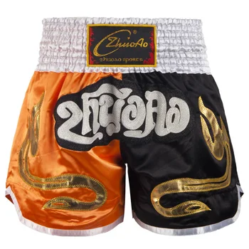 

Muay Thai Boxing Shorts Satin Grappling Cage Kick Fighting Pants Size XS～3XL