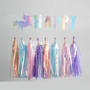 

Unicorn Series Birthday Theme Party Pastel Paper Tassel For Kids Rainbow Unicorn Birthday Party Dessert Table Tassel Decoration