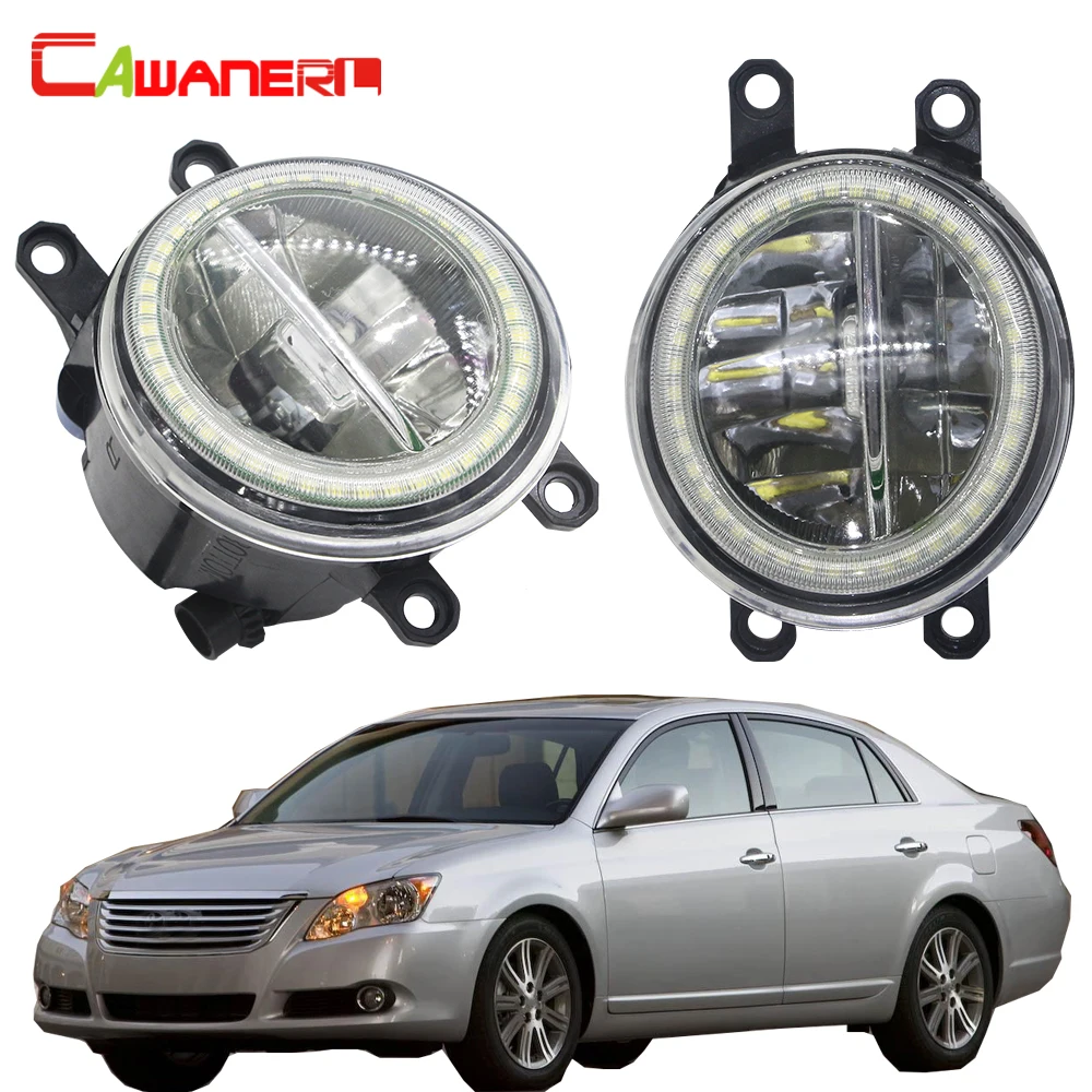 Cawanerl For Toyota Avalon 2008 2009 2010 Car 4000LM LED Bulb Fog Lamp + Angel Eye Daytime Running Light DRL H11 12V 2 Pieces | Автомобили