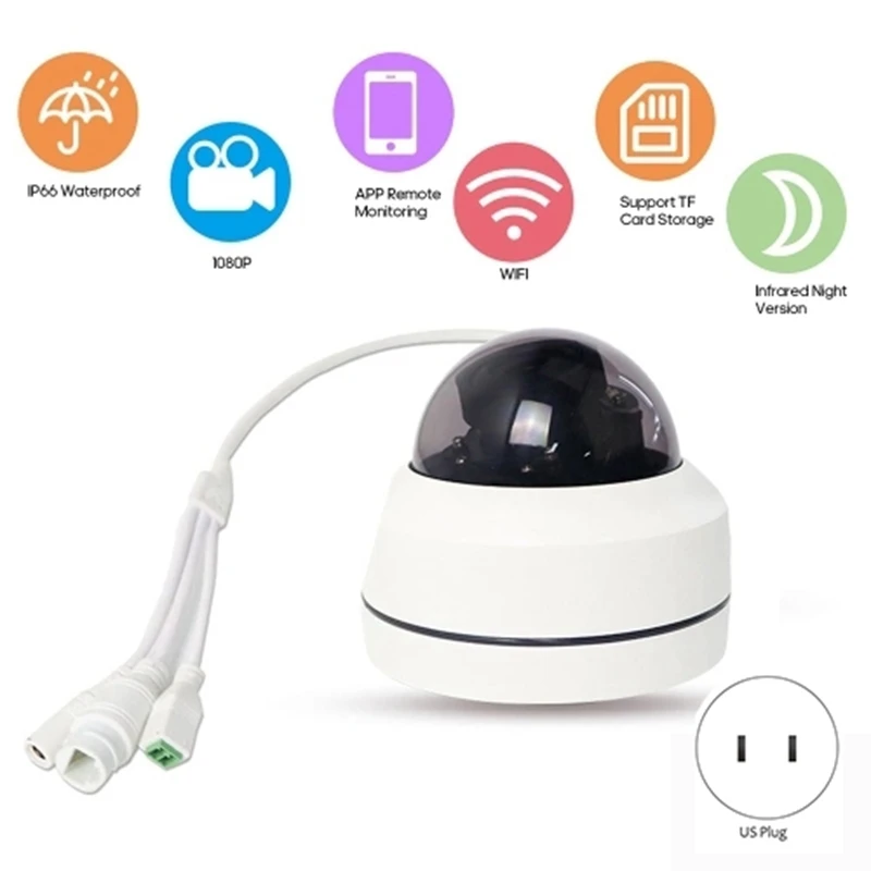 

MOOL R-QJ252-HG 20 2.5 Inch 2MP Wi-Fi Mini PTZ Dome Camera Full H-D Speed Dome Cam 1080P Infrared Night Version Camcorder for In