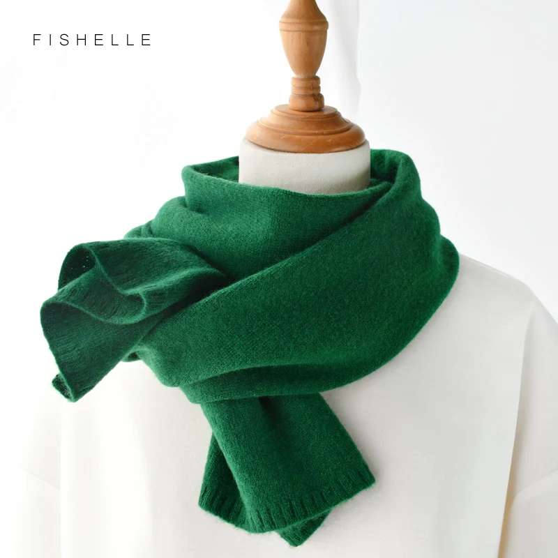 

wool scarf women and men solid color winter warm knitted short thin scarves ladies adults scarf kids Christmas new year gift