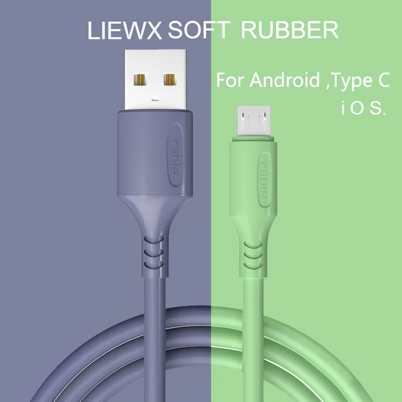 LIEWX жидкостный зарядный кабель для телефона 11 pro Samsung Android Быстрая зарядка Micro USB Type